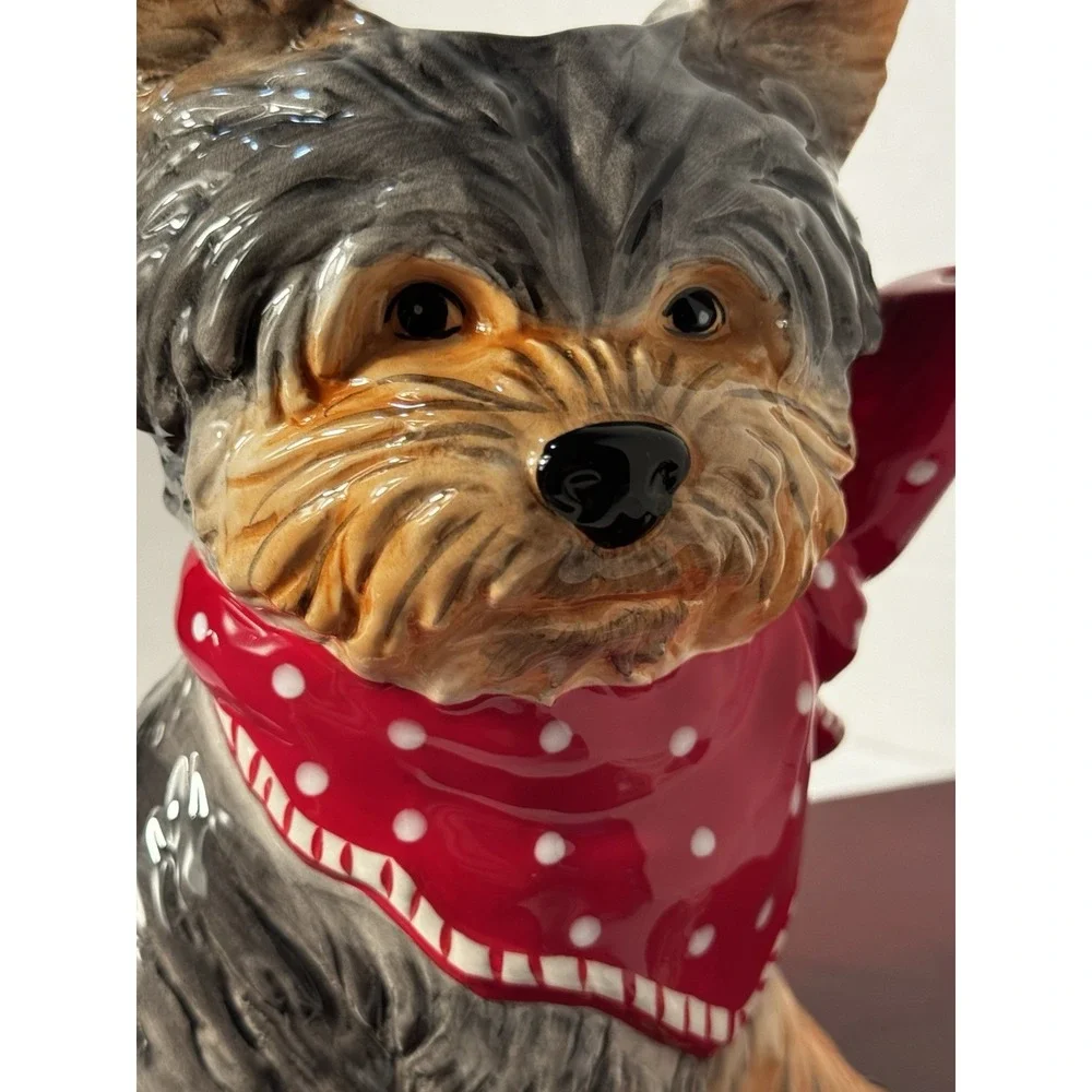 Blue Sky Clayworks * Ruby * Black and Tan Dog * Ceramic Tea Pot *